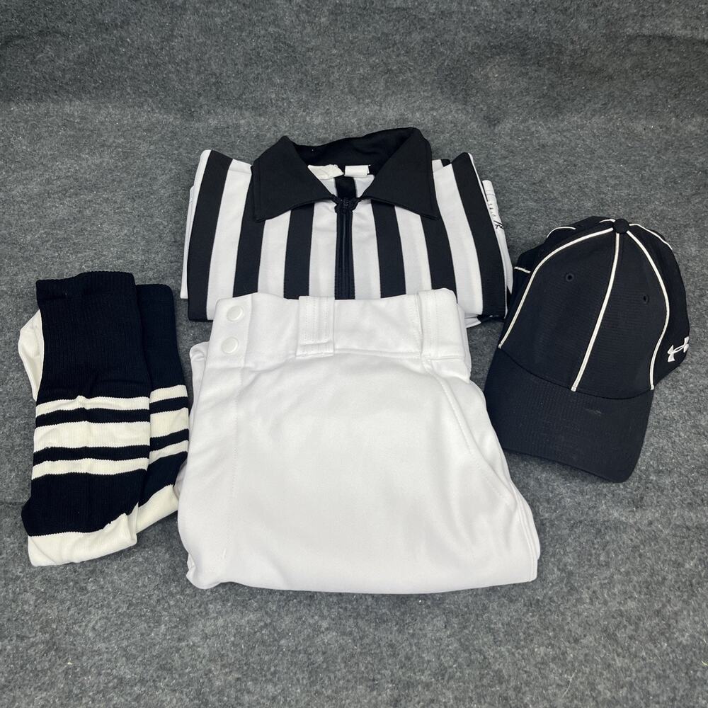 Honigs Referee Umpire Uniform Set Shirt XL Pants 36 Under Armor Hat Socks Kit